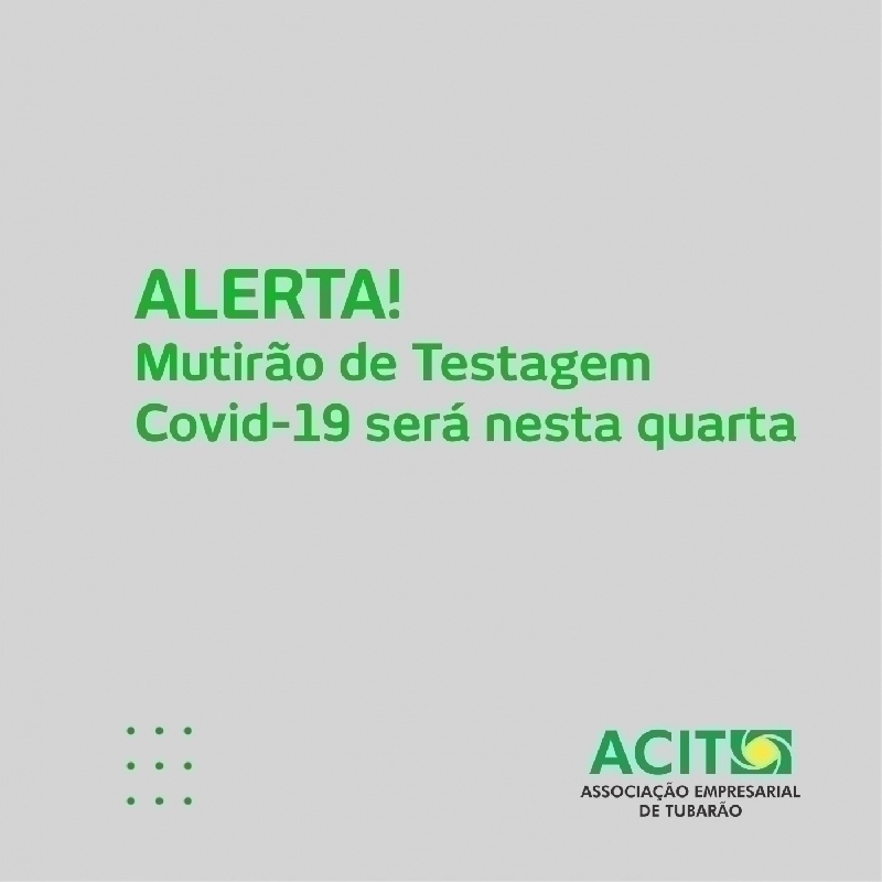 Alerta: Mutirão de Testagem Covid 19