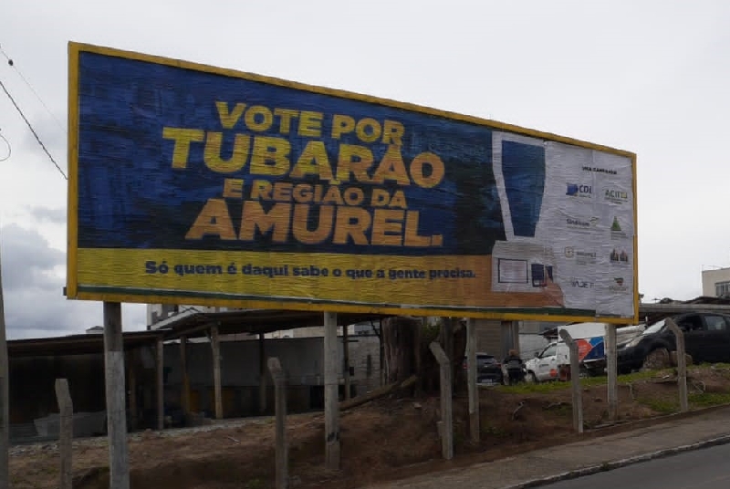 Campanha Vote Por Tubarão e Região ganha outdoors, vídeo e painéis